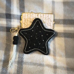 Black Beaded Star-shaped Pouch